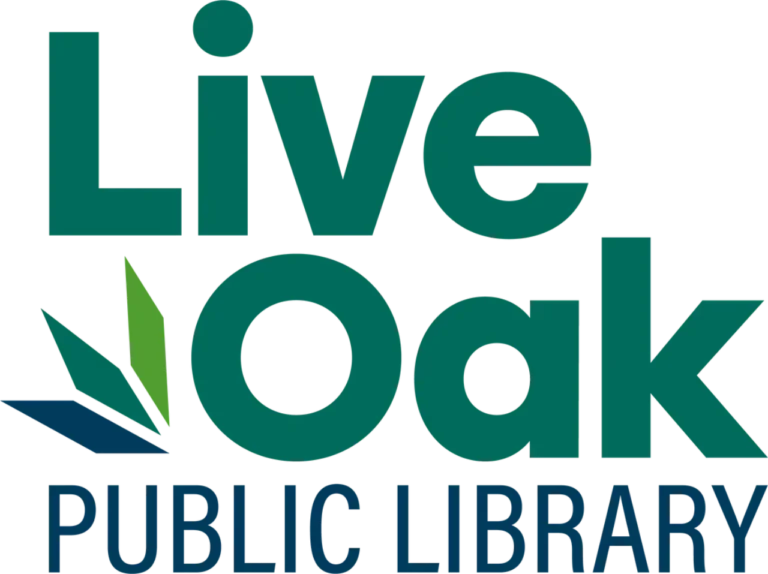 Live Oak Public Library logo with graphic.